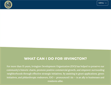 Tablet Screenshot of irvingtondevelopment.org